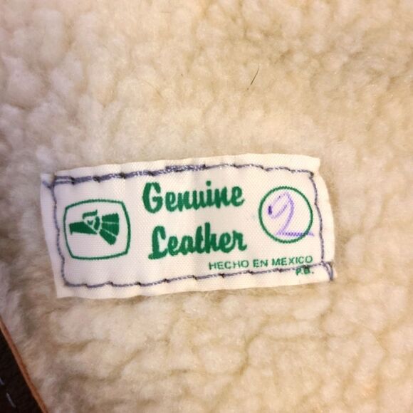 Toddler Patchwork Leather Sherpa Vest - Picture 4 of 6